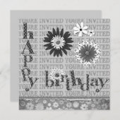 Happy Birthday Party Einladungen (Vorne/Hinten)