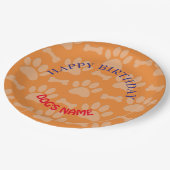 Happy Birthday Party für Hunde Pappteller (Schrägansicht)