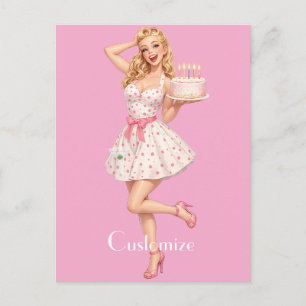 Happy Birthday Party Girl Thunder_Cove  Postkarte
