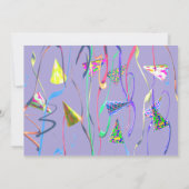 Happy Birthday Party Hats Einladung (Rückseite)