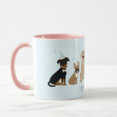 Happy Birthday Party Hunde Blue Tasse (Links)