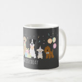 Happy Birthday Party Hunde Kaffeetasse (VorderseiteRechts)