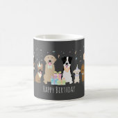Happy Birthday Party Hunde Kaffeetasse (Mittel)