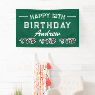 Happy Birthday-Party im American-Football-Stil Banner