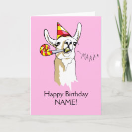 Happy Birthday Party Llama Card Vorlage anpassen