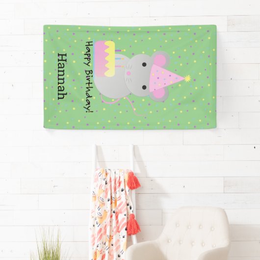 Happy Birthday Party Mouse Banner (Insitu)