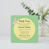 Happy Birthday Party Mouse Einladung (Stehend Vorderseite)