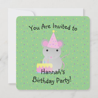 Happy Birthday Party Mouse Einladung