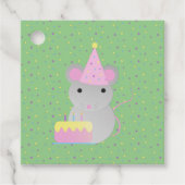 Happy Birthday Party Mouse Geschenkanhänger (Vorderseite)