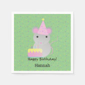 Happy Birthday Party Mouse Serviette (Vorderseite)