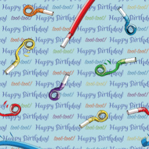 Happy Birthday Party Noisemakers Geschenkpapier Set