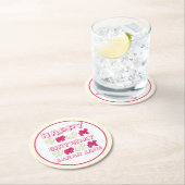 Happy Birthday Party Pink Circus Tier Cracker Runder Pappuntersetzer (Vor Ort)