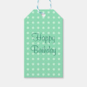 Happy Birthday Party Text Template Rustic Polka Geschenkanhänger (Vorderseite)