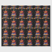 Happy Birthday Party Thema liefert Wrapping Paper Geschenkpapier (Flach)
