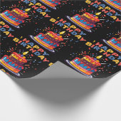 Happy Birthday Party Thema liefert Wrapping Paper Geschenkpapier (Ecke)