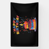 Happy Birthday Party Themenbedarf 2.5x4 Vinyl Banner (Vertikal)