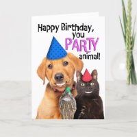 Happy Birthday Party Tier Funny Pets lächeln