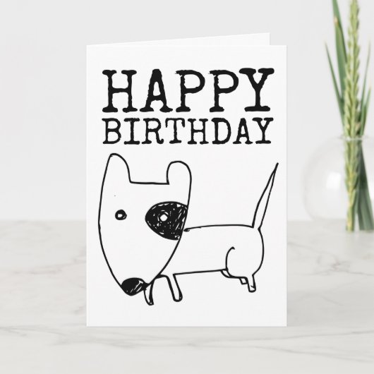 HAPPY BIRTHDAY PARTY TIERE HUNDE GREETING CARD KARTE (Vorderseite)