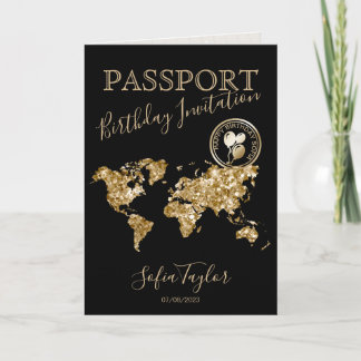 Happy Birthday Passport Karte jedes Alter
