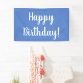 Happy Birthday Pastel Blue White Geburtstagsparty Banner (Insitu)