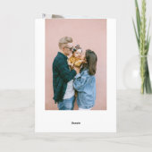 Happy Birthday Pastel Color Script Foto Karte (Rückseite)