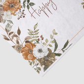 Happy Birthday Pastel Floral Botanical Arrangement Seidenpapier (Ausschnitt)