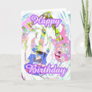 Happy Birthday Pastel guitar by Valxart Karte