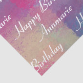 Happy Birthday Pastel Patchwork Tissue Paper Seidenpapier (Detail)