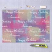 Happy Birthday Pastel Patchwork Tissue Paper Seidenpapier (Handwerk)