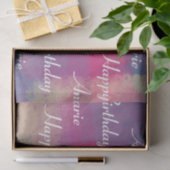 Happy Birthday Pastel Patchwork Tissue Paper Seidenpapier (Geschenk)