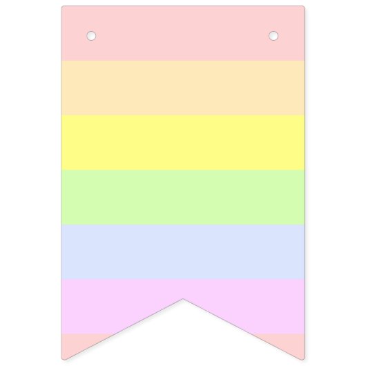 Happy Birthday Pastel Rainbow BUNTING FLAS Wimpelkette (Erste Fahne)