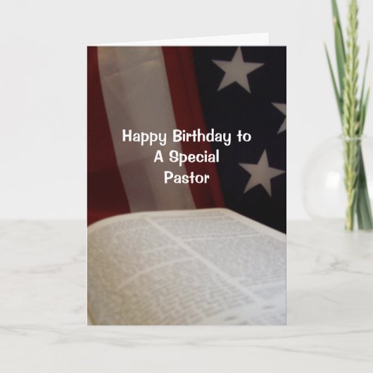 Happy Birthday PASTOR - BF Card Karte (Vorderseite)
