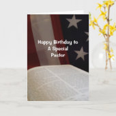 Happy Birthday PASTOR - BF Card Karte (Gelbe Blume)