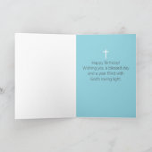 Happy Birthday Pastor Bird Trees Watercolor Karte (Innenseite)