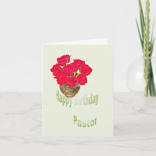 Happy Birthday Pastor Karte (Vorderseite)
