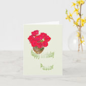 Happy Birthday Pastor Karte (Gelbe Blume)