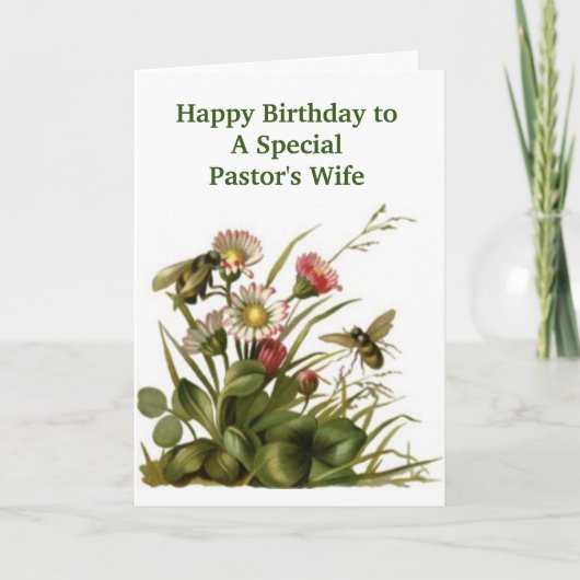 Happy Birthday PASTOR's Ehefrau - AB Karte (Vorderseite)