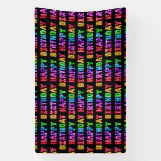 Happy Birthday Pattern Banner (Vertikal)