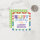 Happy Birthday Pattern Geschenkkarten Mitteilungskarte (Vorderseite/Rückseite Beispiel)