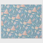 Happy Birthday Pattern Geschenkpapier (Flach)