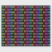 Happy Birthday Pattern Geschenkpapier (Flach)