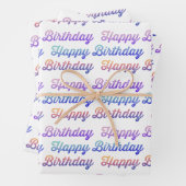 Happy Birthday Pattern Geschenkpapier Set (Beispiel)