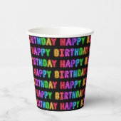 Happy Birthday Pattern Pappbecher (Links)