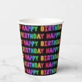 Happy Birthday Pattern Pappbecher (Vorderseite)