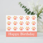 Happy Birthday Pawprint (Stehend Vorderseite)