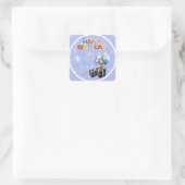 "Happy Birthday", Pegatina/Stickers Quadratischer Aufkleber (Tasche)
