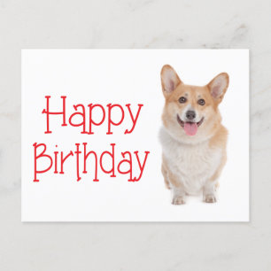 Happy Birthday Pembroke Corgi Puppy Dog Postcard Postkarte