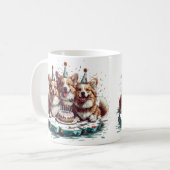 Happy Birthday Pembroke Welsh Corgi Hunde Kaffeetasse (Vorderseite Links)