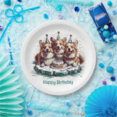 Happy Birthday Pembroke Welsh Corgi Hunde Pappteller (Party)