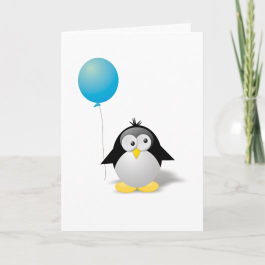 Happy Birthday Penguin Gruß Karte (Vorderseite)